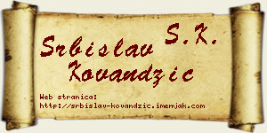 Srbislav Kovandžić vizit kartica